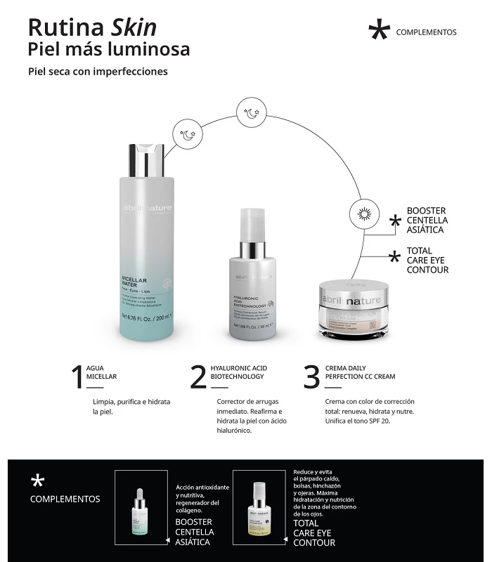 Rutina diaria facial para piel luminosa