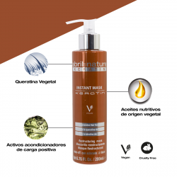 Mascarilla Keratin, restaurador y regenerador con queratina ultra rápida