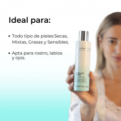 Agua Micelar con ácido hialurónico purificante para rostro, ojos y labios