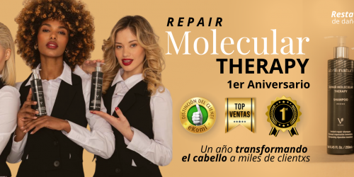 Tratamiento Repair Molecular Therapy restaura el 100% de los daños transformando tu melena abril et nature